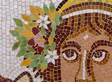 »Frühling«, Detail einer Reproduktion eines römischen Mosaiks