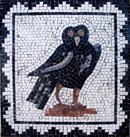 Darstellung eines Pfaues, Reproduktion eines römischen Mosaiks