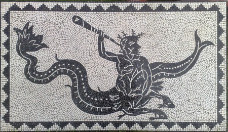 Darstellung Trition, Reproduktion eines römischen Mosaiks