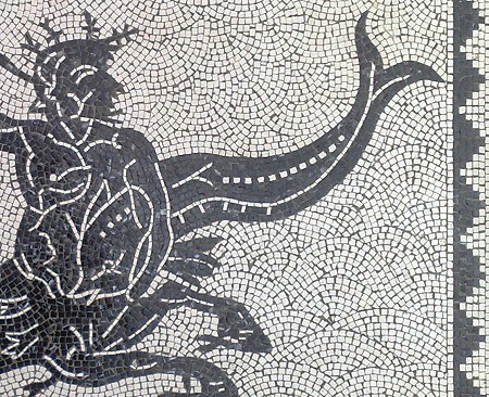 Darstellung Trition, Reproduktion eines römischen Mosaiks